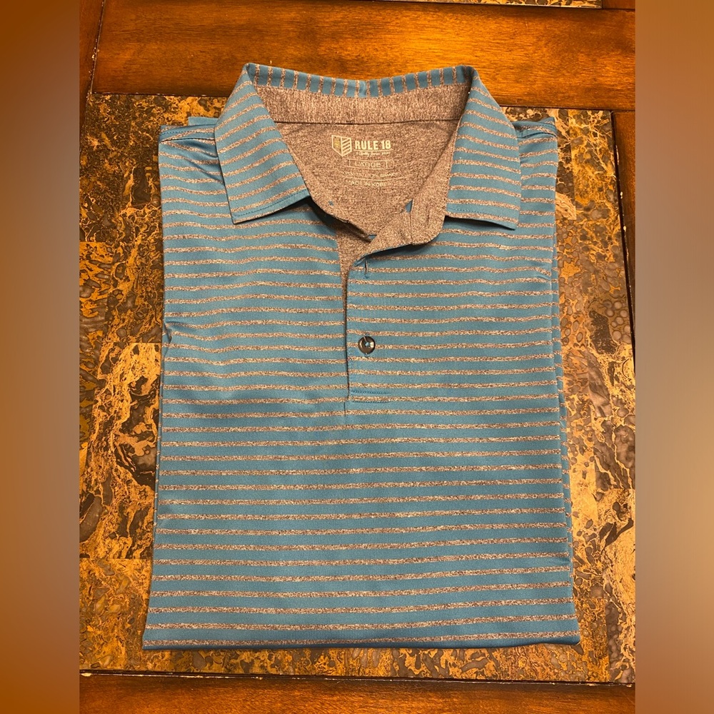 Rule 18 men’s golf polo large nice